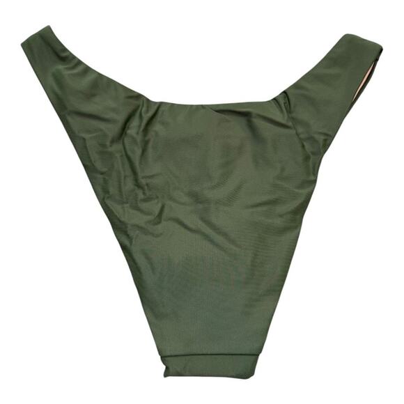NEW J. Crew Women’s XS Curved Waist Cheeky Bikini Bottom Safari Green NWT - Picture 2 of 4